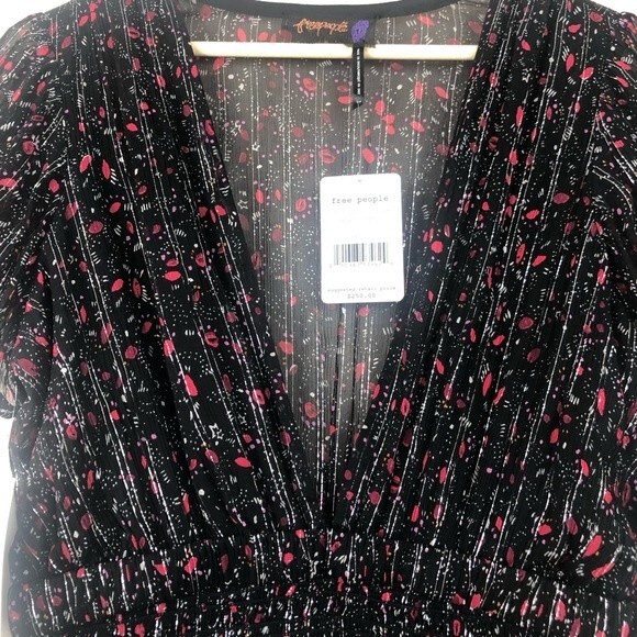 Free People Baby Love Smocked Bodycon Black Dress - Picture 4 of 15